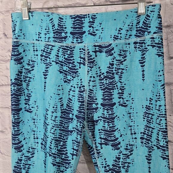 Under Armour Buckle Women's Blue Tie Dye Leggings Alpha Active Tights Cropped UA - Picture 7 of 14
